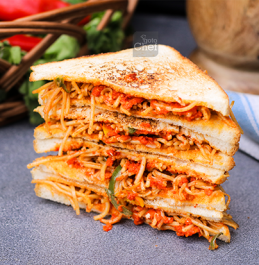 Schezwan Noodle Sandwich Recipe